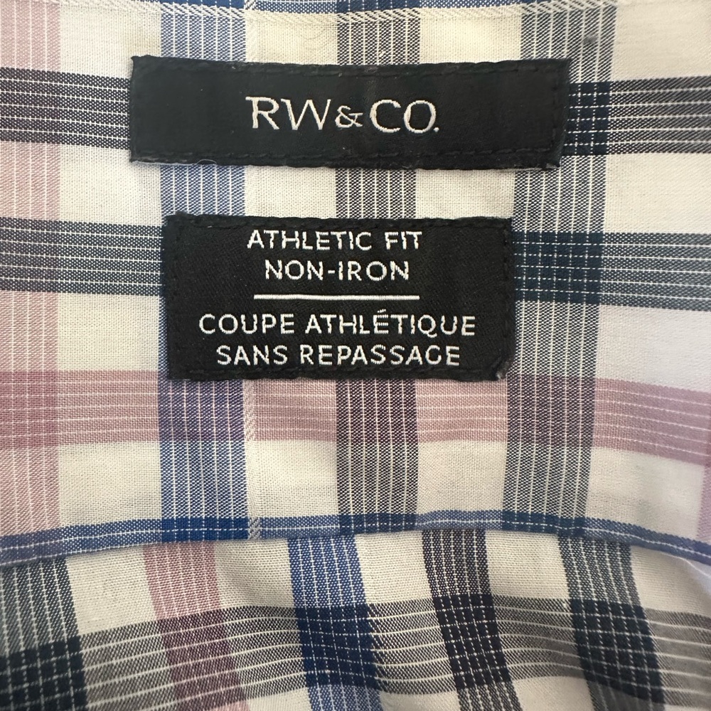 Long Sleeve Plaid Button Down Shirt Preppy Cotton Men’s Size M Academia - Picture 5 of 13